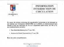 Travaux nocturnes sur la départementale