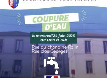 coupure d'eau (sectorielle) ce mercredi