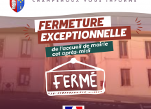 Fermeture exceptionnelle de l'accueil de la mairie le vendredi 26 juin après midi