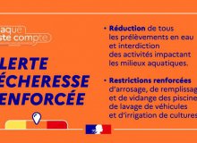 Sécheresse : passage en alerte renforcée
