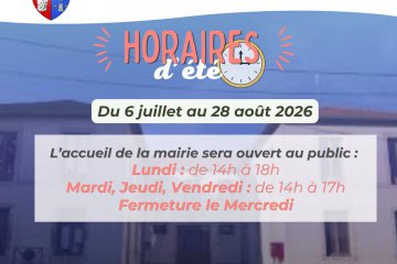 Horaires d'été de la mairie