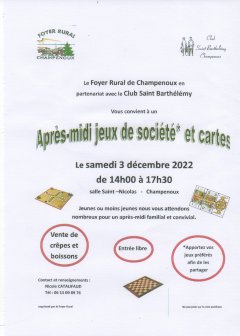 Après-midi Jeux de Sociétés