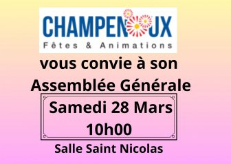 Assemblée générale de Champenoux Fêtes et Animations