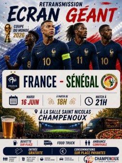 Diffusion France - Sénégal sur écran géant