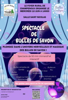 SPECTACLE DE BULLES DE SAVON