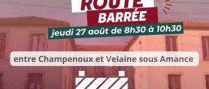 Route barrée vers Velaine-sous-amance