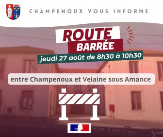 Route barrée vers Velaine-sous-amance